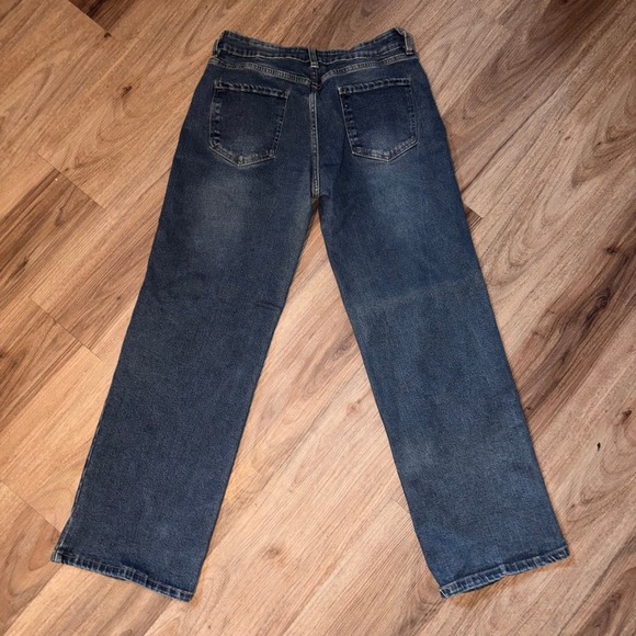 Rise Womens Wide Leg Dark Wash Denim Jeans Size 9 - Picture 2 of 9